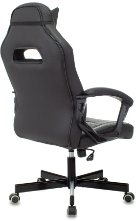 Кресло игровое Zombie VIKING 6 KNIGHT черный эко.кожа с подголов. крестов. металл (Черный)