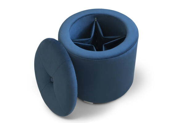 Пуф Round с ящиком для хранения (400x400x410) Аквамарин (Аквамарин)