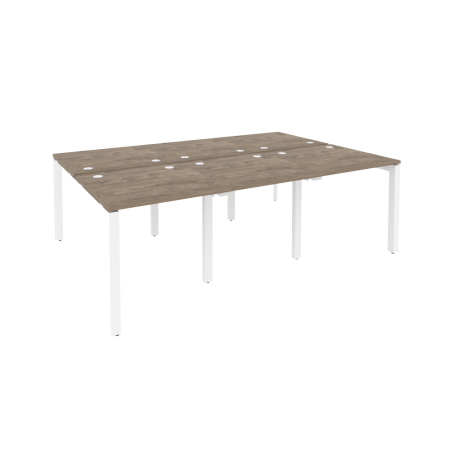 Рабочая станция на П-образном м/к Onix O.MP-D.RS-6.0.8 2340x1635x750 (Тиквуд Темный/Белый Металл)