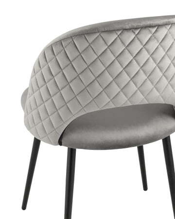 Стул Меган NEW велюр с ромбами серый (Стул Меган серый)