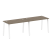 Рабочая станция на 2 рабочих места на А-образном м/к Metal System Style БА.СМ-2.2 2400x720x750 (Дуб наварра/Серый металл)
