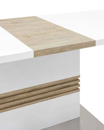 Стол обеденный Тампа раскладной 160-200*90 глянцевый белый (Стол обеденный Тампа белый)