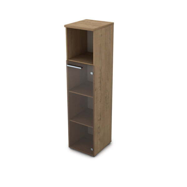 9П.004.5 Пенал со стеклом и нишей (400x450x1645) (Teakwood) 9П.004.5 Пенал со стеклом и нишей (400x450x1645) (Teakwood)