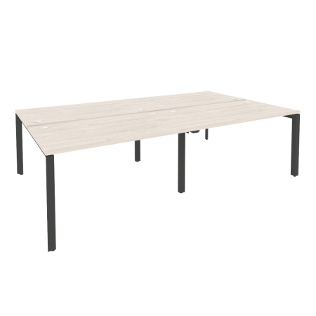 Рабочая станция на П-образном м/к Onix O.MP-D.RS-4.3.8 2760x1635x750 (Денвер Светлый/Черный металл)