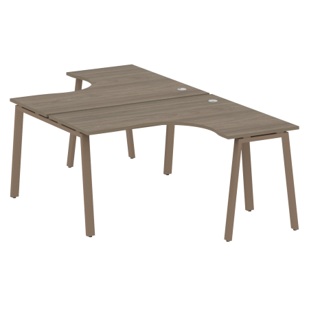 Рабочая станция криволинейная Metal System Style БА.РАС-СА-2.3 1400x2435x750 (Вяз/Мокко металл)