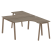 Рабочая станция криволинейная Metal System Style БА.РАС-СА-2.3 1400x2435x750 (Дуб Наварра/Серый металл)