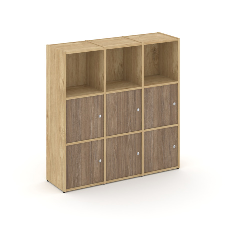 Стеллаж Locker Plus LK.K-003 1188x350x1203 (Тиквуд Светлый | Дуб Аризона)