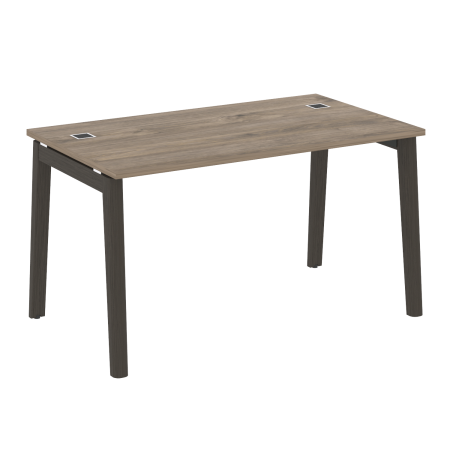 Стол руководителя на деревянных опорах Onix Wood Direct OW.SRR-3.8 1380x800x750 (Тиквуд Темный/Дуб Темный)