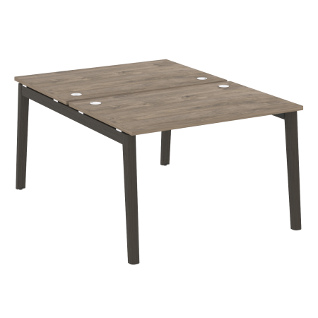 Рабочая станция на деревянных опорах Onix Wood OW.D.RS-2.2.8 1180x1635x750 (Тиквуд Темный/Дуб Темный)