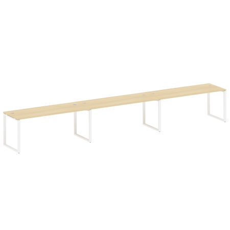 Рабочая станция Metal System Style БО.СМ-3.5 5400x720x750 (Акация/Белый металл)