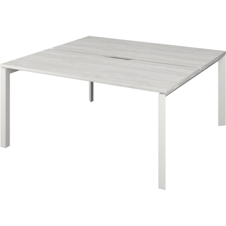 Бенч двойной на 2 рабочих места Аргентум-МП НТМП.П.Б2-120 1200x1496x750 (Сосна винтер/Белый)