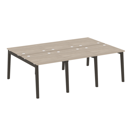 Рабочая станция на деревянных опорах Onix Wood OW.D.RS-6.0.8 2340x1635x750 (Дуб Аттик/Дуб Темный)