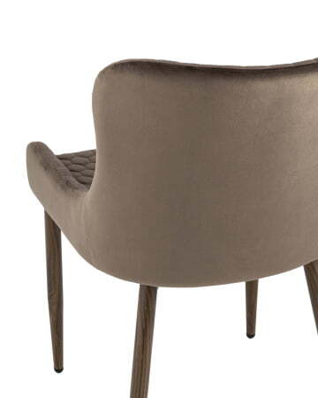 Стул Ститч Хани велюр коричневый ножки дерево (Стул Ститч Хани коричневый)