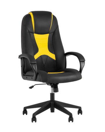 Кресло игровое TopChairs ST-CYBER 8 черный/желтый (Геймерское кресло ST-CYBER 8 желтый)