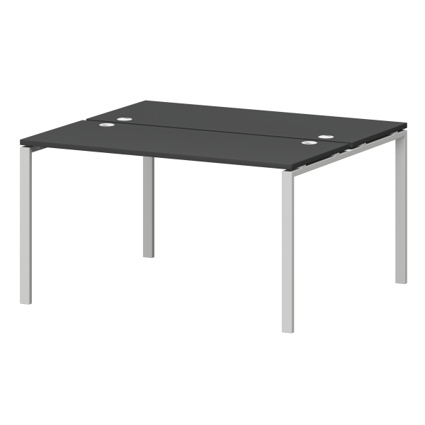 Бенч двойной на металлокаркасе Смарт СМС2-П-10К.120.Пр25 1000x1236x750 (Графит/Белый)