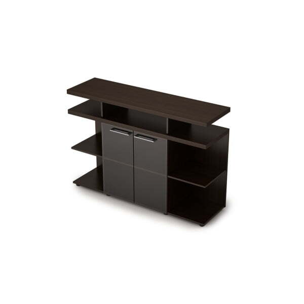 4ШН.012.1 Шкаф низкий со стеклом без замка (1400x400x952) (Венге)