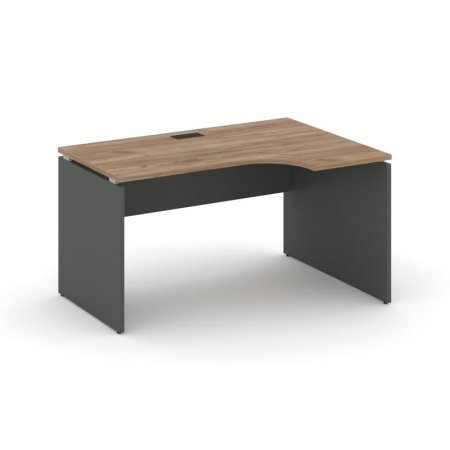 Стол рабочий эргономичный SN-D.SPA-021(R) (1380х800/980х750) (Дуб Табак/Антрацит)