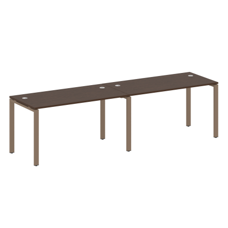 Рабочая станция на 2 раб.места Metal System Style БП.СМ-2.3 2800x720x750 (Венге Цаво/Мокко металл)
