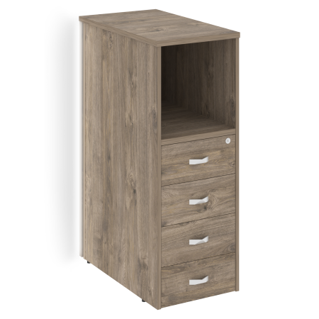 Тумба с подсветкой 4 ящика завершающая, левая Onix O.R-TV-4.SL 436x767x1185 (Тиквуд Темный)