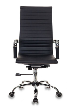 Кресло руководителя CH-883 черный эко.кожа крестов. металл хром (Черный)