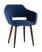 Стул с подлокотниками Саймон велюр темно-синий (Стул Саймон темно-синий)