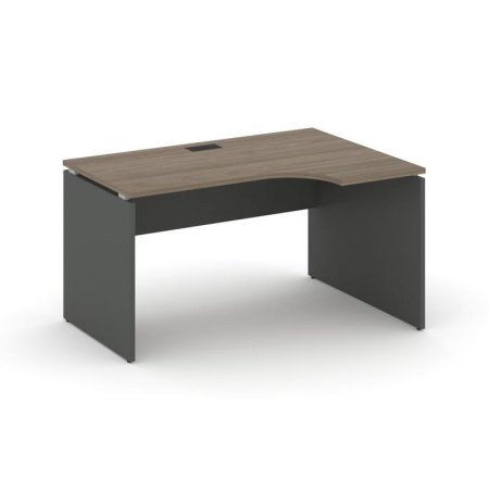 Стол рабочий эргономичный SN-D.SPA-021(R) (1380х800/980х750) (Вяз Благородный/Антрацит)