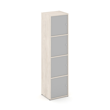 Стеллаж Locker Plus LK.K-004 408x350x1593 (Денвер Светлый | Серый)