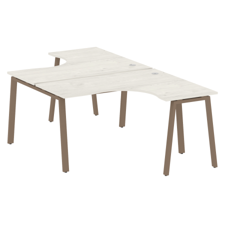 Рабочая станция криволинейная Metal System Style БА.РАС-СА-2.3 1400x2435x750 (Дуб Наварра/Мокко металл)