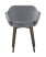 Стул с подлокотниками Саймон велюр тёмно-серый (Стул Саймон темно-серый)