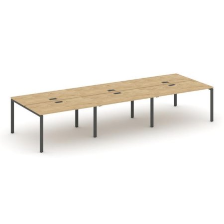 Рабочая станция 2-х сторонняя SN-6P.DRS-062 (3540х1232х750) (Тиквуд Светлый/Металл Антрацит)