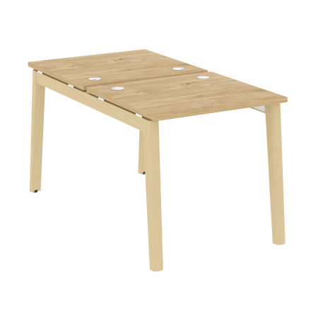 Рабочая станция на деревянных опорах Onix Wood OW.D.RS-2.0.7 780x1475x750 (Тиквуд Светлый/Дуб Светлый)