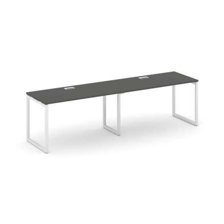 Рабочая станция 1 сторонняя SN-4O.ORS-004 (3160х600х750) (Антрацит/Металл Белый)