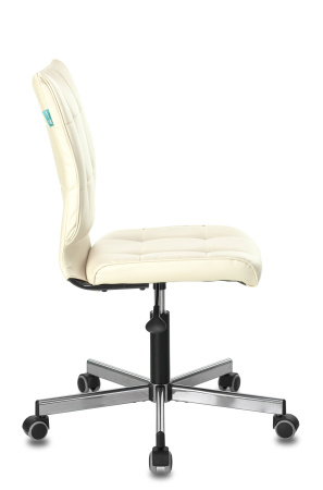 Кресло Бюрократ CH-330M/BEIGE без подлокотников бежевый искусственная кожа крестовина металл (Компьютерное кресло CH-330M бежевый)