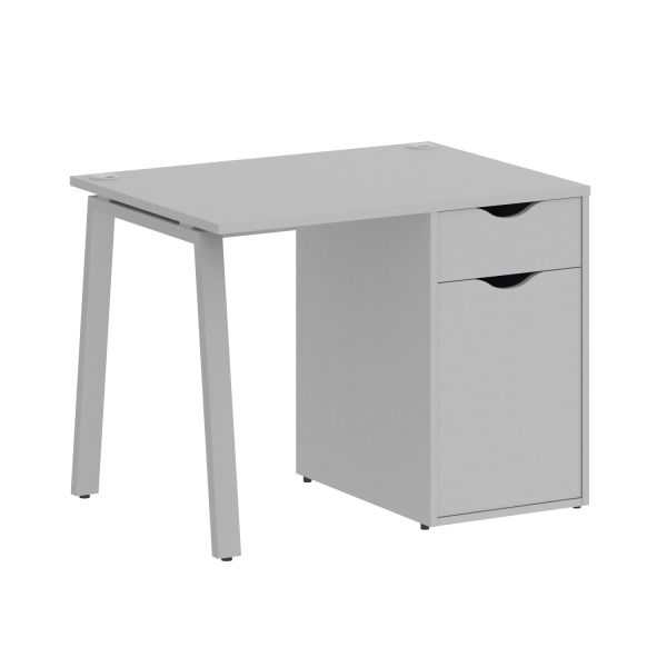 Стол письменный VR.SP-3-98.1.A 980x720x750 (Серый/Серый Металл)