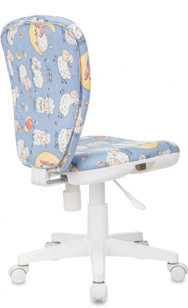 Кресло детское KD-W10 голубой овечки крестов. пластик пластик белый (Голубой)