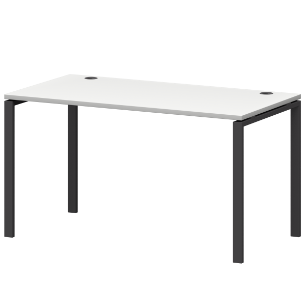 Стол на металлокаркасе Смарт СМС25-П-10К.73.Пр25 1000x730x750 (Белый/Антрацит)