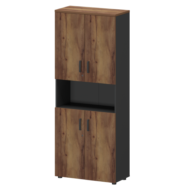 Шкаф Смарт СМШ-58Д4 Тип2 792x380x1990 (Графит/Таксония)