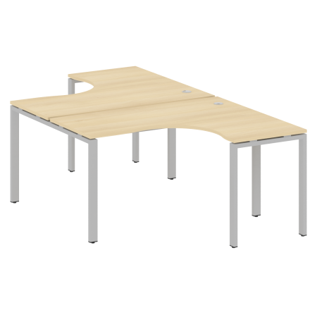 Рабочая станция криволинейная Metal System Style БП.РАС-СА-2.3 1400x2435x750 (Акация/Серый металл)