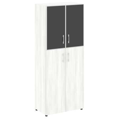 Шкаф для документов со стеклом черным LT.ST-1.7 R Black (Снежная Патина)