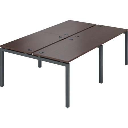 Стол на металлокаркасе для заседаний Арго-М АМП-240 2400x1236x760 (Дуб венге/Антрацит)