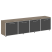 Тумба модульная черные двери LT.TS 4.6 2200x450x580 (Снежная Патина) Тумба модульная черные двери LT.TS 4.6 2200x450x580 (Снежная Патина)