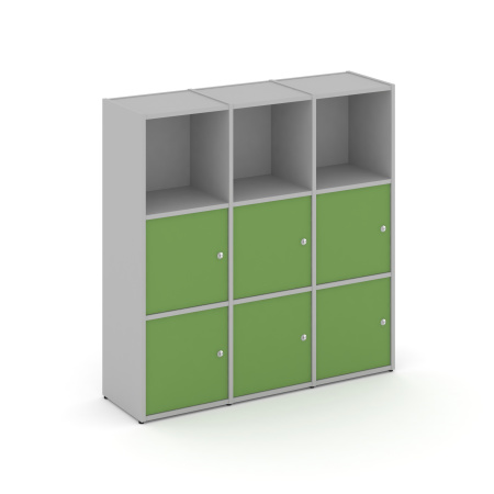 Стеллаж Locker Plus LK.K-003 1188x350x1203 (Серый | Зеленый)