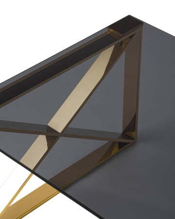 Журнальный стол 120*60 КРОСС золото стекло smoke (Журнальный стол Кросс золотой) Журнальный стол 120*60 КРОСС золото стекло smoke (Журнальный стол Кросс золотой)