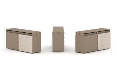 Тумба двойная + топ ES.NB.2T-2 (1500х410х750) (Латте/Капучино)