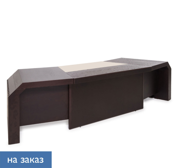 MARE Стол для руководителя 290 см (Дуб ферро/Бежевый)