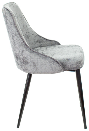 Стул для кухни KF-5_2 комплект 2шт серый Light 19 металл черный на ножках (KF-5/LT19_2) (Серый)