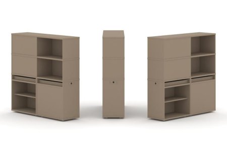 Тумба двойная + высокая надставка ES.NB.2V-16 (1500х410х1520) (Латте)