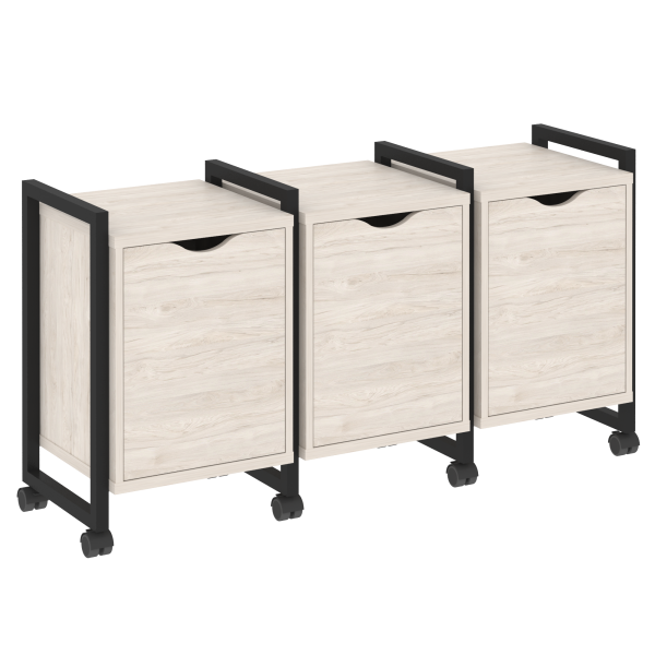Тумба на колесных опорах наборная VR.L-TN-5.K 1440x460x767 (Денвер Светлый/Черный металл)