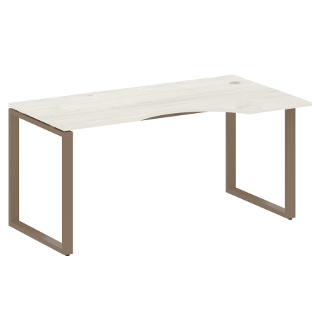 Стол криволинейный левый Metal System Style БО.СА-1 Пр 1600x900x750 (Дуб Наварра/Мокко металл)