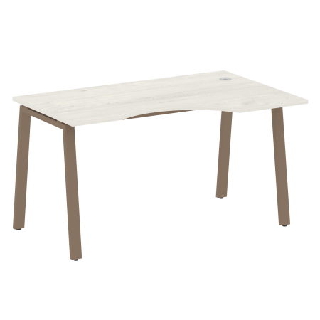 Стол криволинейный правый Metal System Style БА.СА-2 Пр 1400x900x750 (Дуб Наварра/Мокко металл)